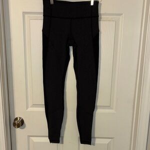 VINTAGE Lululemon Patience Pant *Full-On Luon Size 4 Wee Stripe Heathered Black